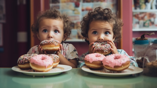 Deliciosos donuts generados por ai.