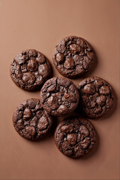 Deliciosos elementos de mousse de mocha
