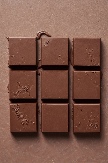 Deliciosos elementos de mousse de mocha
