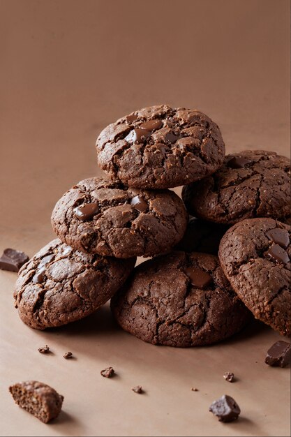 Deliciosos elementos de mousse de mocha