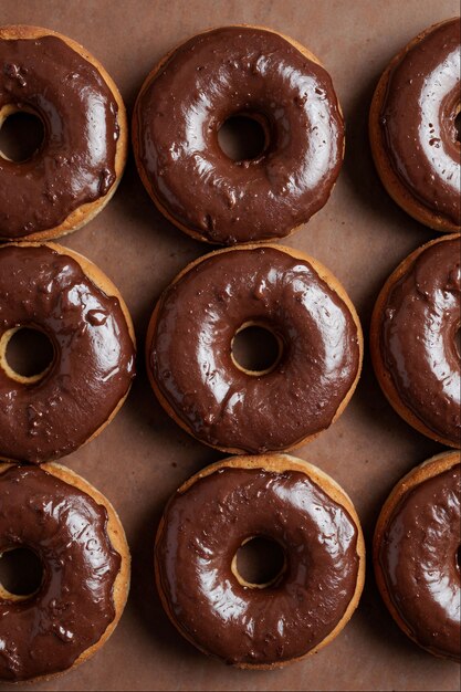 Deliciosos elementos de mousse de mocha