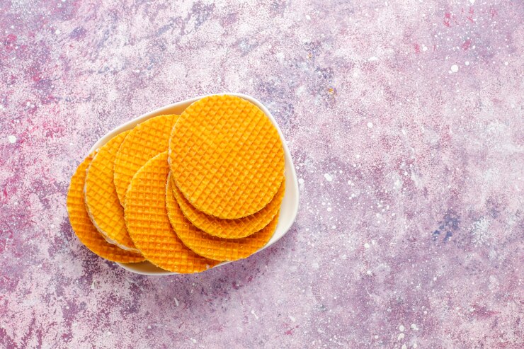 Foto gratuito deliciosos gofres holandeses.