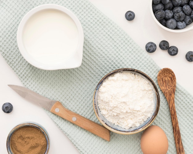 Deliciosos ingredientes para el postre.