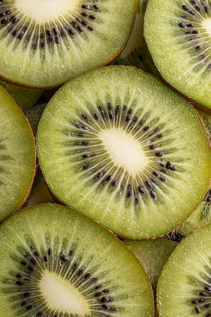 Deliciosos kiwis vista anterior