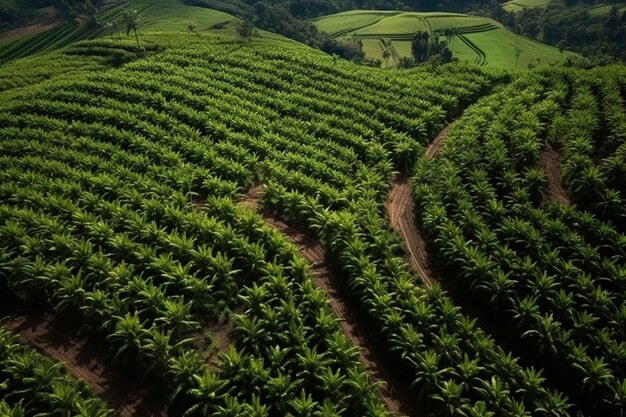 Deliciosos plátanos en la naturaleza