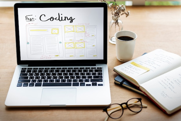 Desarrollar codificación diseño web plantilla web de codificación