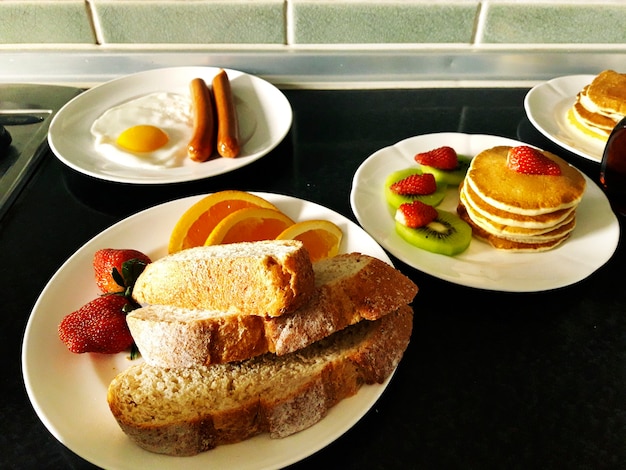 Desayuno americano con panqueques