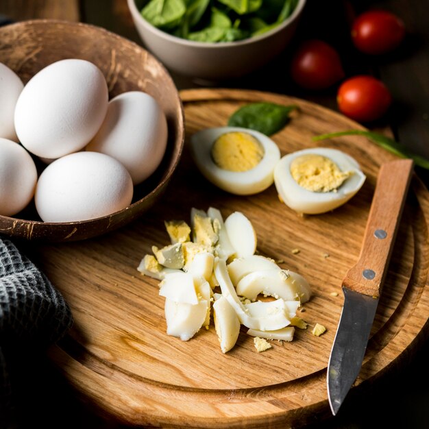 Foto gratuita desayuno delicioso alto ángulo