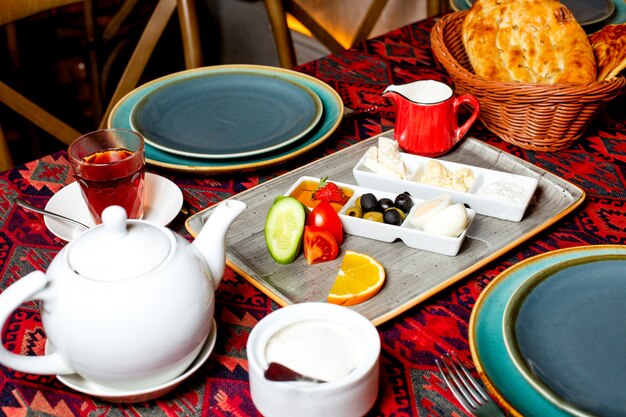 Desayuno en la mesa