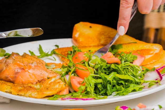 Desayuno sano con verduras