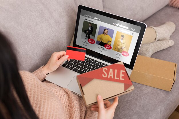 Descuento para la temporada de compras con ventas