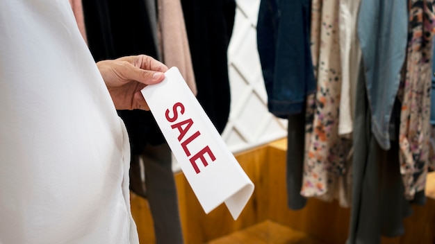 Descuento para la temporada de compras con ventas