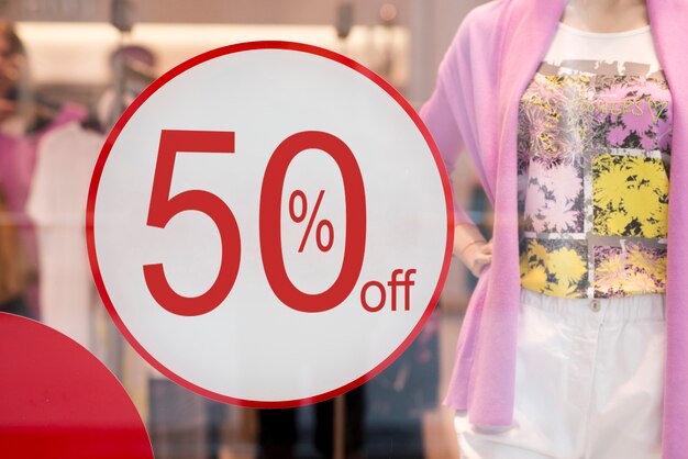 Descuento para la temporada de compras con ventas
