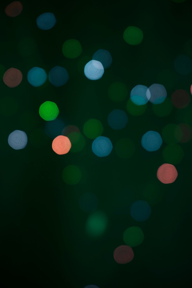 Foto gratuito desenfoques de muchas luces verdes