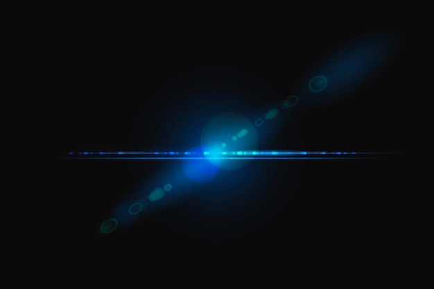 Destello de lente azul abstracto con elemento de diseño de espectro fantasma