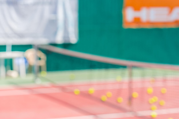 Detalle de una cancha de tenis