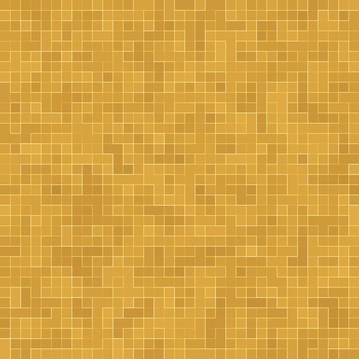 Foto gratuito detalle del edificio adornado de mosaico de cerámica abstracta de textura mosiac de oro amarillo. resumen de patrones sin fisuras. piedras cerámicas de colores abstractos.