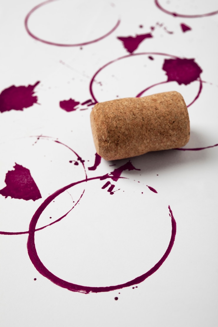 Foto gratuito detalle de la mancha de vino de cerca