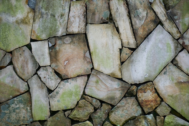 Detalle de la pared de roca textura de piedra