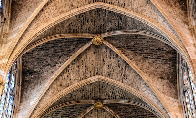 Detalles del techo en una catedral