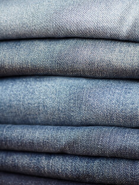 los detalles de la tela de blue jeans