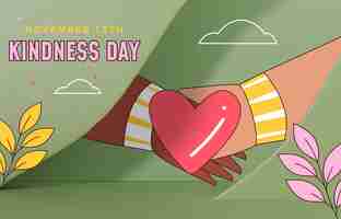 Foto gratuita día mundial de la bondad con las manos sosteniendo el corazón