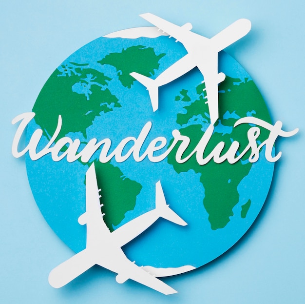 Día mundial del turismo con letras