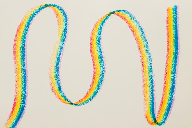 Foto gratuita dibujado rayas verticales onduladas en colores lgbt