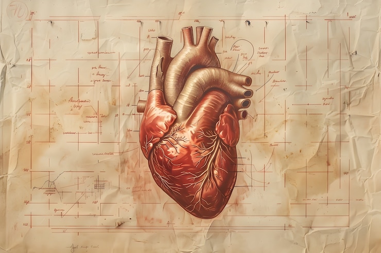 Foto gratuito dibujo de anatomía de estilo vintage