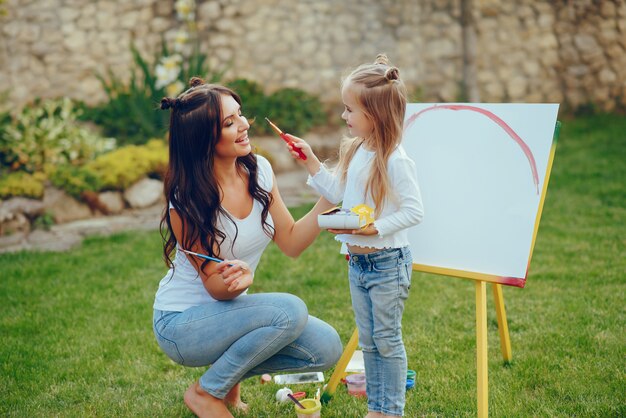 Dibujo de madre e hija