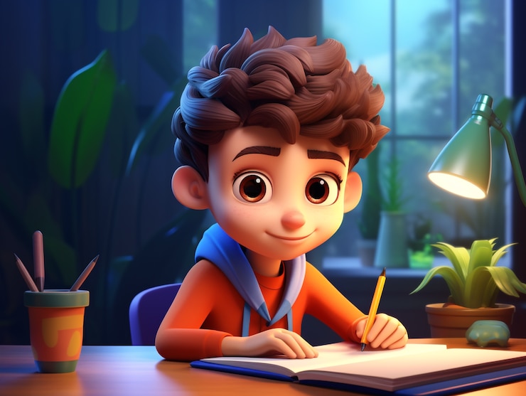 Foto gratuito dibujos animados en 3d de vuelta a la escuela