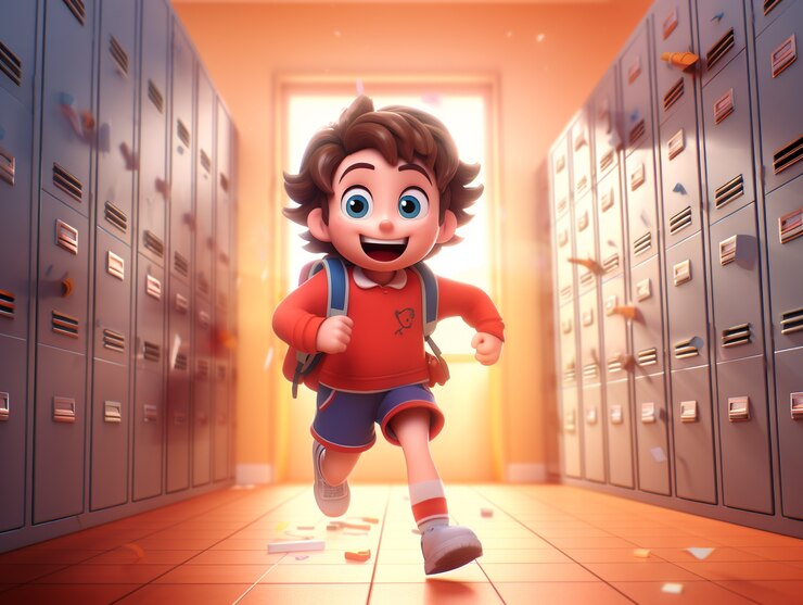 Foto gratuito dibujos animados en 3d de vuelta a la escuela