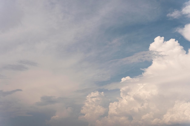 Diferentes formas de nubes en el cielo.