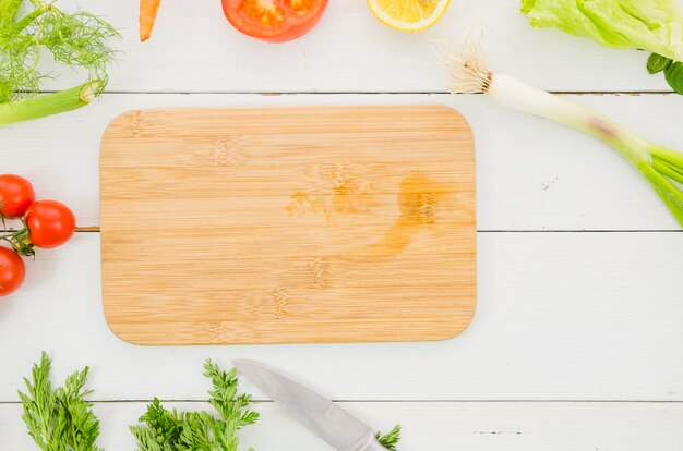 Diferentes tipos de verduras vistos desde arriba