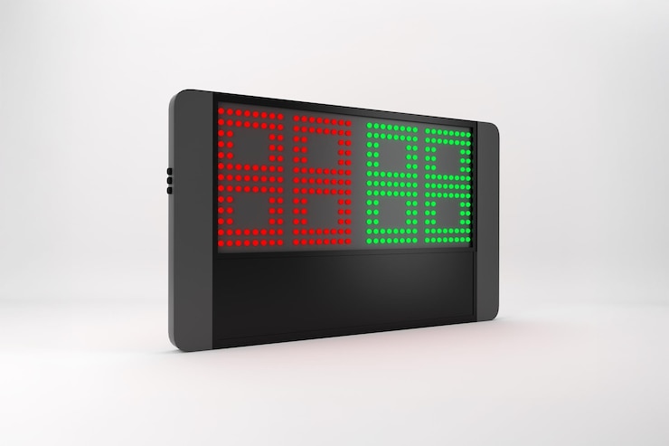 Photo Gratis digital led scoreboard display