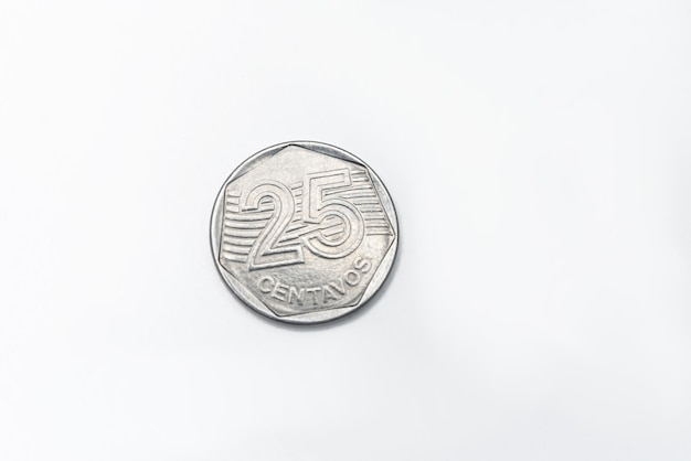 Dinero - Monedas Brasileñas - 25 Centavos
