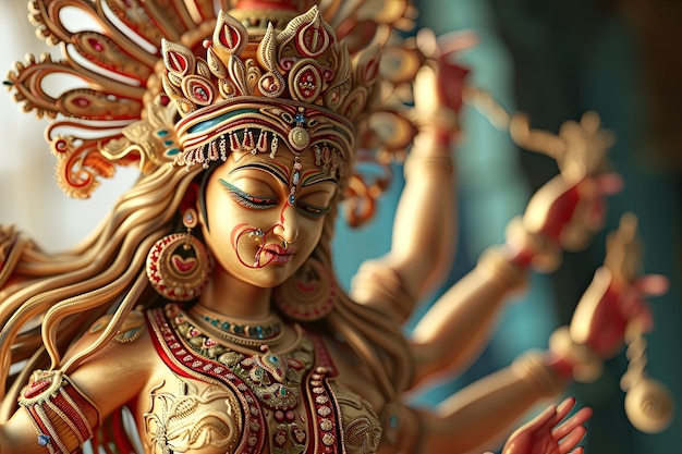 Foto gratuita la diosa durga para la celebración de navratri.