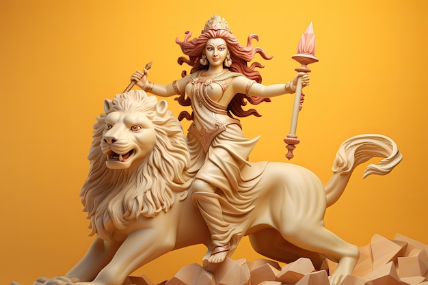 Foto gratuita la diosa durga para la celebración de navratri.