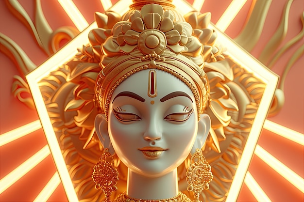 Foto gratuita la diosa durga para la celebración de navratri.