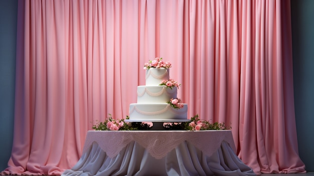 Foto gratuita diseño 3d para un delicioso pastel de boda