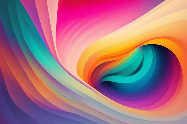 Un diseño abstracto colorido con un diseño en espiral.