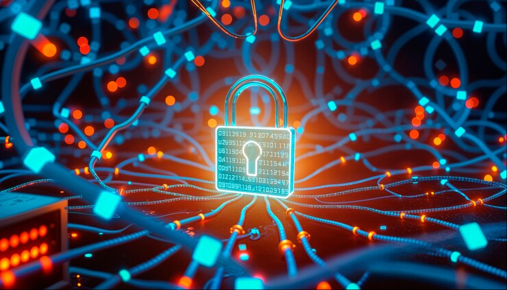 Foto gratuito diseño abstracto del concepto de ciberseguridad