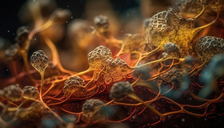 Foto gratuito diseño abstracto patrones multicolores de formas moleculares bajo el agua generados por ia