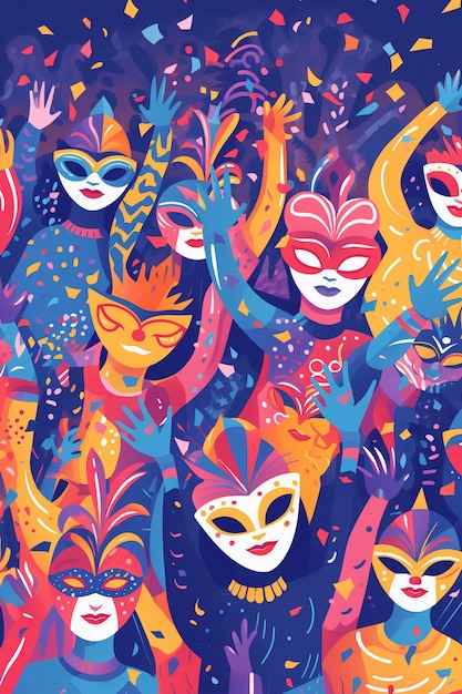 Diseño de carnaval de arte digital