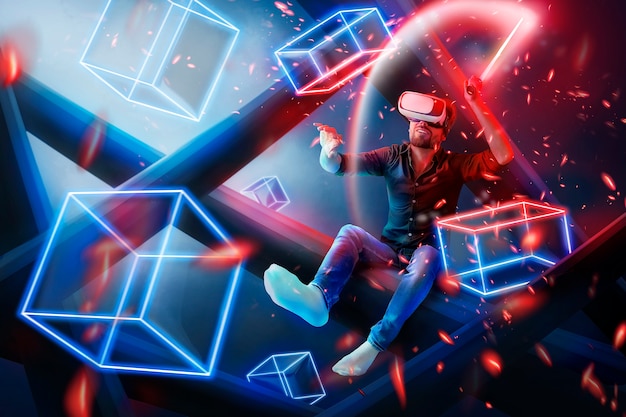 Diseño de collage del concepto Metaverse