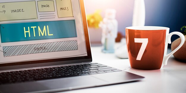 Diseño de concepto de plantilla de diseño web HTML