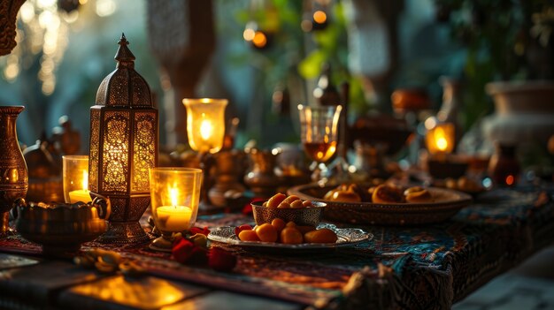 Diseño detallado de linterna para la celebración islámica del Ramadán