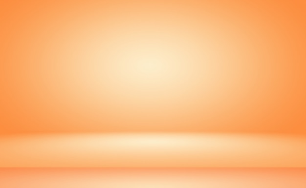 Foto gratuita diseño de diseño de fondo naranja abstracto, estudio, habitación, plantilla web, informe comercial con color degradado de círculo suave.