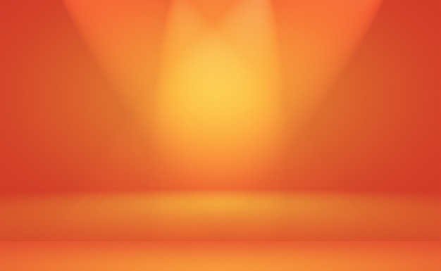 Diseño de diseño de fondo naranja abstracto, estudio, habitación, plantilla web, informe comercial con color degradado de círculo suave.