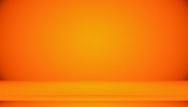 Diseño de diseño de fondo naranja liso abstracto, estudio, habitación, plantilla web, informe comercial con color degradado de círculo suave